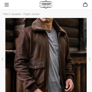 Thursday Boot Company Dark Brown Leather “Flight” Jacket